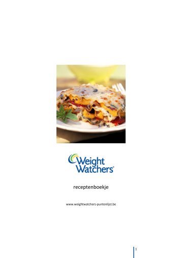 weight watchers puntenlijst